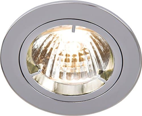 Image of Knightsbridge IP20 230V/12V GU10/MR16 Chrome Recessed Fixed Twist & Lock Downlight, Aluminium RD1C