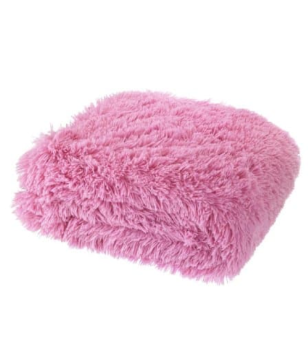 Image of Catherine Lansfield Cuddly Deep Pile 150x200cm Blanket Throw Candy Pink