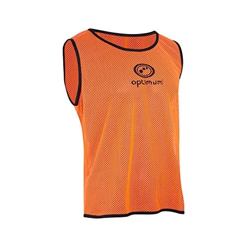 Image of Optimum Unisex Training Bib - Pro Grade Mesh Polyester, Vibrant Anti-Sweat Multi-Sport Bib for Football, Rugby, & Other Activities - Orange, Large