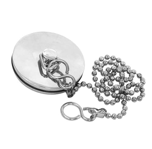 Image of Chrome Sink Plug with Chain for Hand Washing Basin 1 1/2 Inch (38mm)