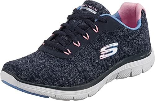 Image of Skechers Women's Flex Appeal 4.0 Sneaker, Blue(Navy), 4 UK
