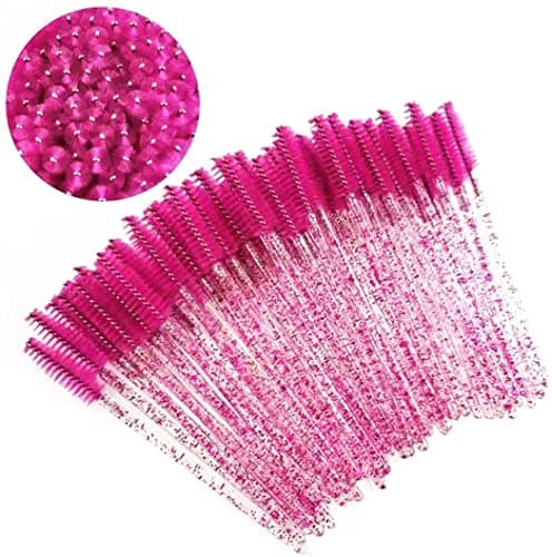 Image of ZHIYE 50 pcs Eyelash Mascara Brushes, Wands Applicator Eyebrow Brush Makeup Kit, Eyebrow Castor Oil Brush Makeup Tool