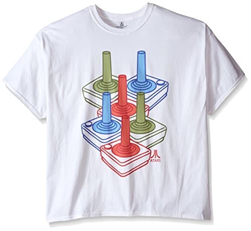 Image of Atari mensIZSN031-18Joystick T-Shirt Short_Sleeve T-Shirt - White - Large
