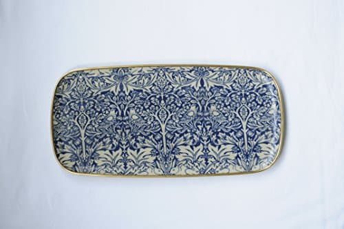 Image of Arnold Designs Quality Fibre Glass Tray 36x18cm Sandwich William Morris Brother Rabbit Blue