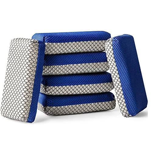 Image of HUFFA Double Sided Car Wash Sponges Bug Remover Sponge Mesh Cleaning Tar Sponge for Washing Super Absorbent Soft Car Care Pads