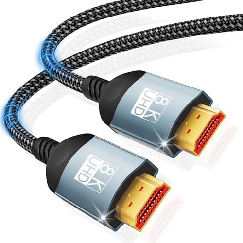 Image of HDMI Cable,0.5M 10K 8K Ultra High Speed HDMI cable 10K 8K@60Hz 4K@240Hz,HDMI 2.1 Support HDR10+ eARC 3D HDCP 2.2&2.3 VRR DTS:X,Compatible with PS5/4 X-Box HDTV Blu-ray Player/Monitor/Laptop/Projector