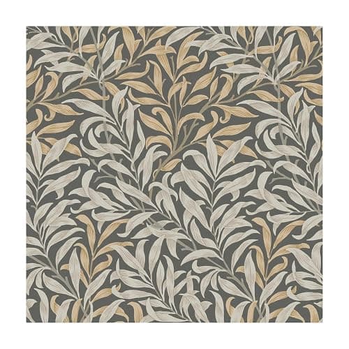 Image of William Morris at Home Willow Bough Charcoal Wallpaper | Paste the Wall | Charcoal Leaves | Eco-Friendly