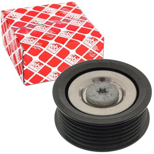Image of febi bilstein 49599 Idler Pulley for auxiliary belt, with screw, pack of one