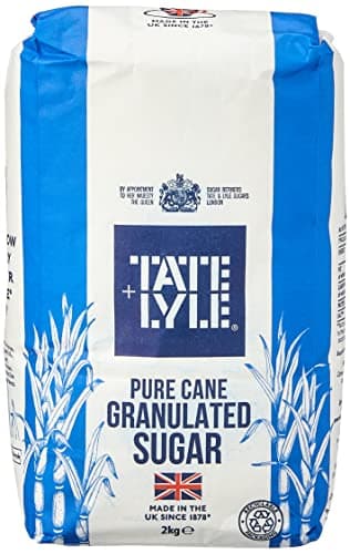 Image of Tate & Lyle TS-150002 Granulated Pure Cane Sugar Bag, 2kg, White