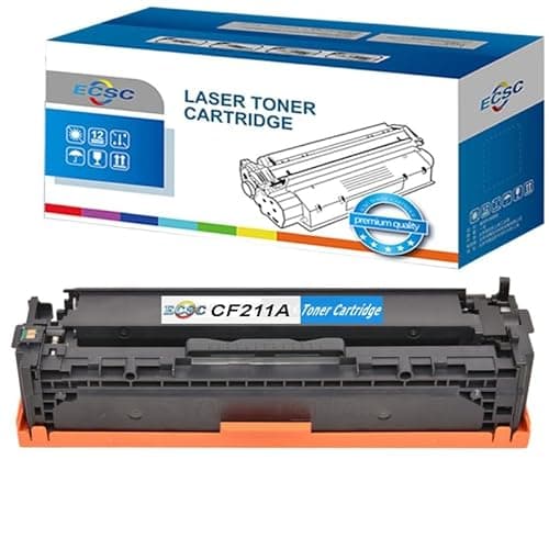 Image of ECSC Toner Cartridge CF211A For Printer, Compatible With HP LaserJet Pro 200 Color M251n M251nw MFP M276n MFP M276nw Printers (CYAN, 1-Pack)