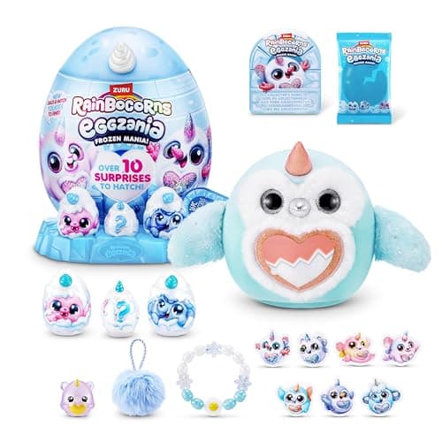 Image of Rainbocorns Eggzania Easter Egg Surprise Frozencorn Mania Owl (ICEY-HOO) by ZURU, Collectible Plush, Easter Gift for Girls 3+