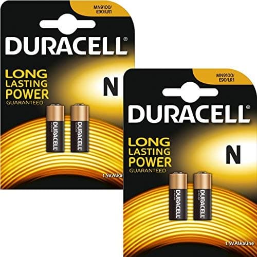 Image of 4 x Duracell MN9100N Battery Alkaline for Camera Calculator or Pager 1.5V (2 x 2 Pack)