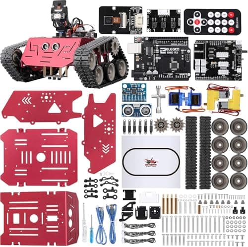 Image of ELEGOO Robot Toy Tank Robotic Car Kit Compatible with Arduino, Intelligent Robot Toys for Kids Boys and Girls 8+, Line Tracking, FPV Mode, Educational STEM Kits Toy