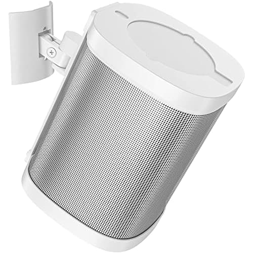 Image of Dinghosen Ceiling Mount/Wall Mount Bracket Compatible with Sonos One, One SL, Play 1 Speaker Tilt & Swivel Adjustment Mounting Bracket for One SL, One, Play:1 Speaker, White