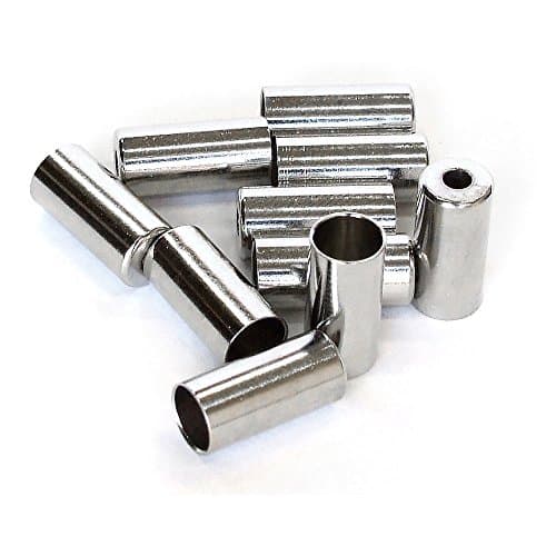 Image of Clarks Cycle Systems Alloy Gear Cable Outer End Ferrules, Silver, Pack of 10
