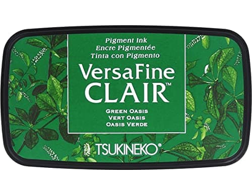 Image of Tsukineko VF-CLA-501 Oasis Versafine Clair Ink Pad, Synthetic Material, Green, 5.6 x 9.7 x 2.3 cm