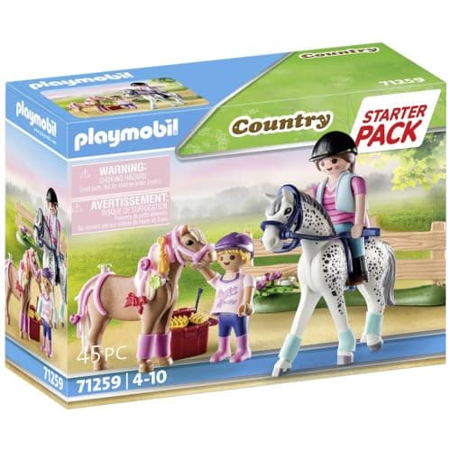 Image of Playmobil 71259 Horse Farm Starter Pack, Farm Animal Play Sets, Fun Imaginative Role-Play, PlaySets Suitable for Children Ages 4+