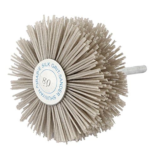 Image of Sourcingmap 6mm Shank 82mm Dia Head 80 Grit Abrasive Nylon Wheel Brush Grinding Tool