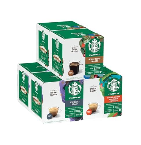 Image of STARBUCKS Black Coffee Cup Variety Pack by NESCAFÉ Dolce Gusto, Coffee Capsules 6 x 12 (72 Capsules) - Amazon Exclusive