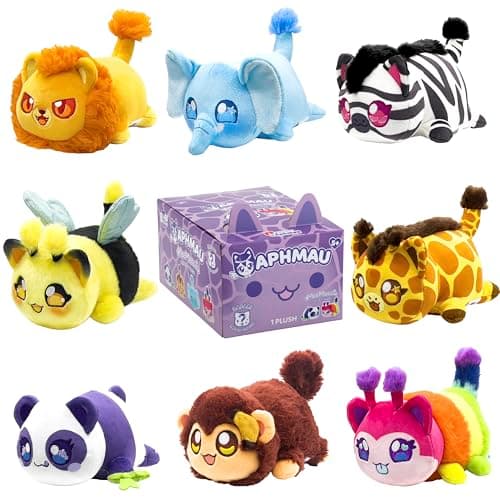 Image of Aphmau 6” MeeMeow Mystery Plush – Series 1 Safari; YouTube Gaming Channel, Blind Box, 1 of 8 Possible Safari MeeMeows, Official Merch