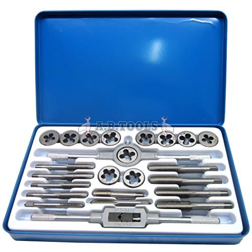 Image of UNF (AF) and UNC Tap and Die 24pc Set Imperial with Metal Case TE104