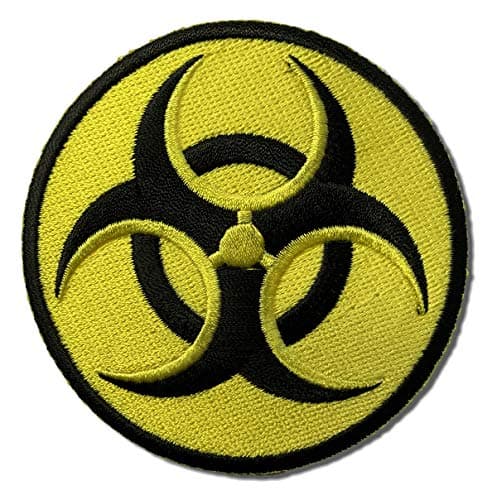 Image of Embroidered Biohazard Iron on Patch