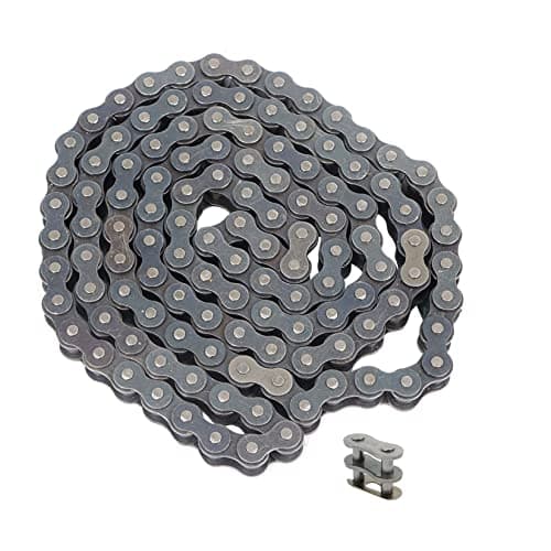 Image of findmall 80 Roller Chain 10 Feet with 1 Free Connecting Links, 120 Links, Carbon Steel