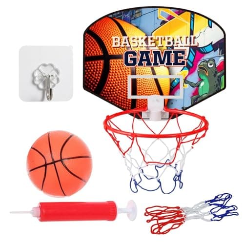 Image of Mini Basketball Hoop, Mini Basketball Hoop for Bedroom, Mini Hoop Indoor 6-Piece Set, Basket Ball Hoop indoors Fun Sports Game for Teenagers