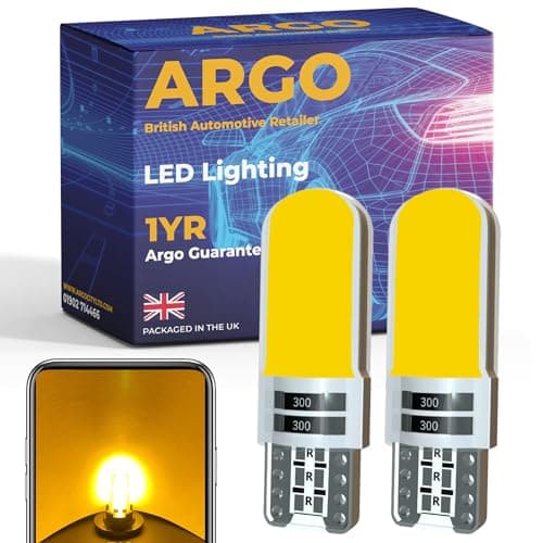 Image of 501 Led Bulbs Cob Xenon Amber Side Indicator Bulbs Car Light Bulbs Car Interior Upgrade Map Dome Courtesy Footwell Van Capless Wedge 194 168 T10 W5w Bulb Led Side Light Bulb 12v