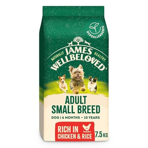 Image of James Wellbeloved Dog Adult Hypoallergenic Dry Food Small Breed Chicken and Rice 7.5 kg