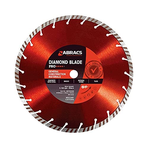 Image of Abracs ABDT230M Diamond Blade - 230mm x 10mm x 22mm - General Construction Material - Pro - Pack contains 1 piece