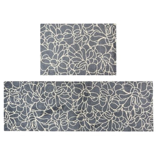Image of JVL Mega Mat Machine Washable Entrance Runner and Doormat Set, Floral
