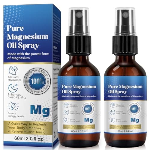 Image of Pure Magnesium Oil Spray,Magnesium Oil for Feet, Promotes Sleep, Ideal for Sports & Muscle Recovery 2 Pack 60ml