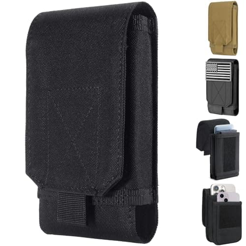 Image of Urvoix Black Army Camo Bag For Mobile Phone Belt Pouch Holster Cover Case Size L