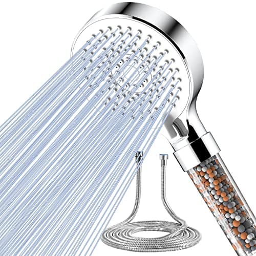 Image of Magichome Shower Head and Hose 2M, High Pressure Filter Shower Head 5 Modes, Universal Hard Water Softener Showerhead with Extra Replaceable Accessories