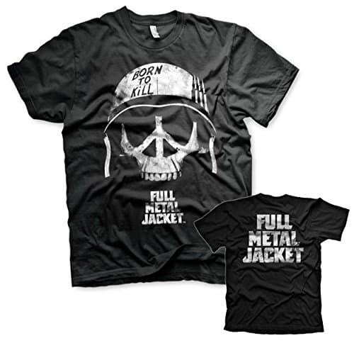 Image of Full Metal Jacket Officially Licensed Skull Men’s T-Shirt (Black), Large