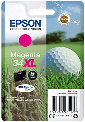 Image of Epson Golf ball Singlepack Magenta 34XL DURABrite Ultra Ink