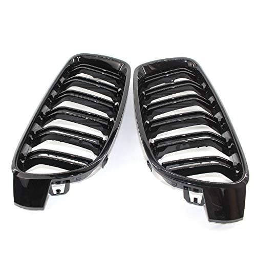 Image of Front Kidney Grill Grilles, Glossy Black, M Colour, F30 F31, 3 Series, 12-16 (Glossy Black)