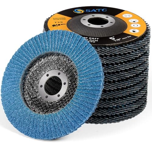 Image of SATC Flap Discs 60 Grit 125mm Zirconia 10 Pack Grinding Discs Type 29 Sanding Discs for Angle Grinder to Sanding Grinding Metal Wood