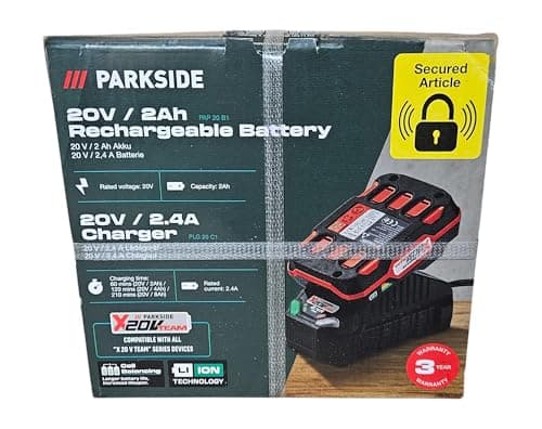 Image of Parkside Lithium-ION Battery 20 V - 2 Ah (PAP 20 B1) and 60 Min Charger (PLG 20 C1) 65 W - 2.4 A - Cell Balancing for Extended Autonomy and Lifespan