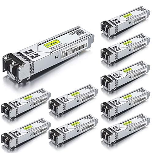 Image of [10 Pack] 1G SFP SX LC Multimode Module 550-meter, 1000Base-SX Mini-Gbic Transceiver Compatible for Cisco GLC-SX-MMD, Meraki, Mikrotik, Netgear, Ubiquiti UniFi UF-MM-1G, D-Link,Zyxel and more