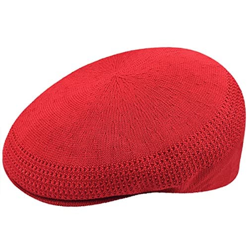 Image of Kangol Tropic Ventair 504 Flat Cap, Red (Scarlet), Small
