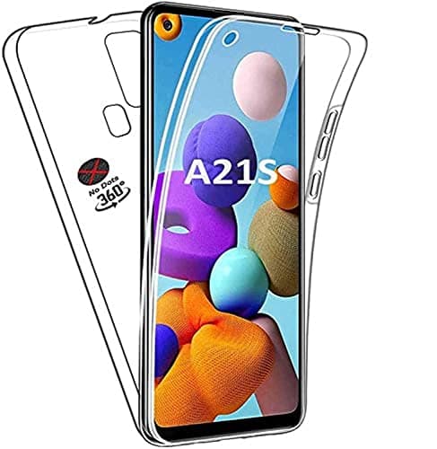 Image of DN-Technology Galaxy A21s case for Samsung A21S case TPU Transparent slim| Clear Case | 360 Coverage | Full Body Cover | Front + Back Protection | Slim Design | Front & Back Cover (Clear)