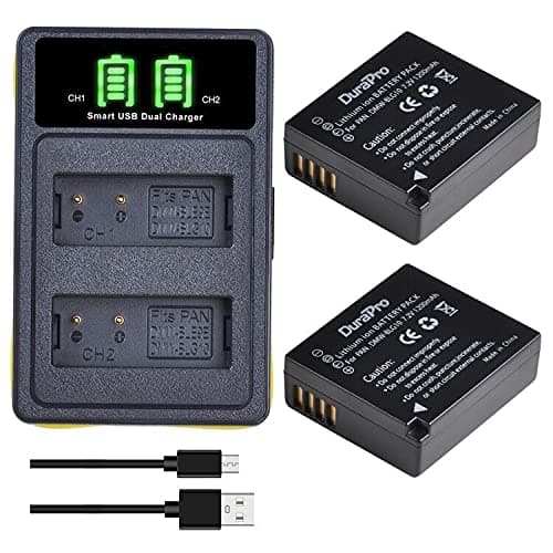 Image of DuraPro 2Pcs DMW-BLE9 DMW-BLE9E DMW-BLG10 DMW-BLG10E Battery + Dual USB Charger for Panasonic Lumix DC LX100 II GX9 TZ200 TZ95 TZ90 DMW TZ100 TZ80 GF6 GX7 GX80 LX100 S6