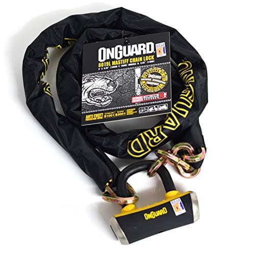 Image of OnGuard Mastiff 8019L Bike Chain Lock (Sold Secure Bicycle Gold)