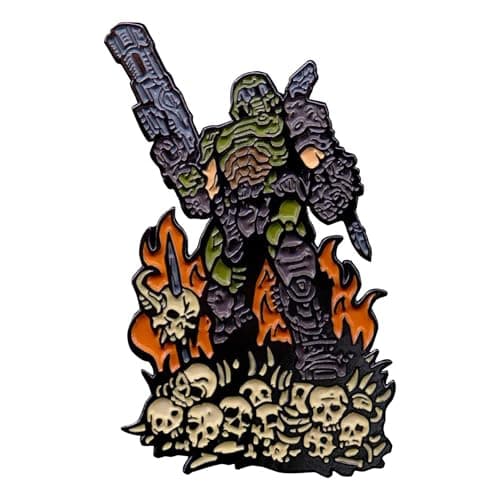 Image of DOOM Eternal Limited Edition Enamel Metal Pin Badge – Officially Licensed Gaming Collectible for Fans