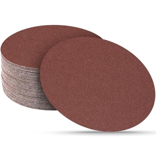 Image of Sruhrak 30 Pcs 180mm Sanding Discs 120 Grit, 7 In Round Sandpaper Hook and Loop Sanding Pads for Drywall Sander