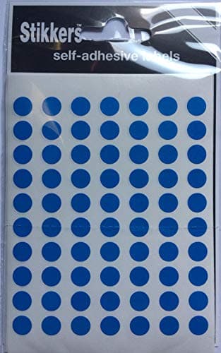 Image of 490 Blue 8mm Sticky Coloured Dots Easy Peel Self Adhesive Colour Coding Sticky Dots Round Labels Circle Stickers