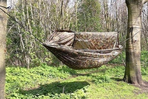Image of DD Hammocks Nest Hammock - MC: Fully Camouflaged Camping Hammock For Stealth Camping Backpacking And Hiking Adventure