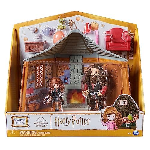 Image of Wizarding World, Harry Potter Playset, Hagrid's Hut with 2 Figures and 9 Doll Accessories